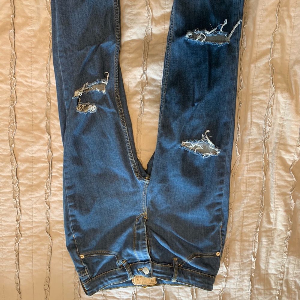 Free People High Rise Ripped Jeggings - Picture 2 of 6